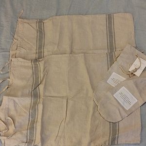 Restoration Hardware King Belgian Linen Provence Stripe shams